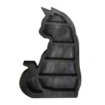 Shape Crystal Wooden Shelf Bedroom Display Wall Shelf for Crystals Stone Essential Oil Gothic Wit